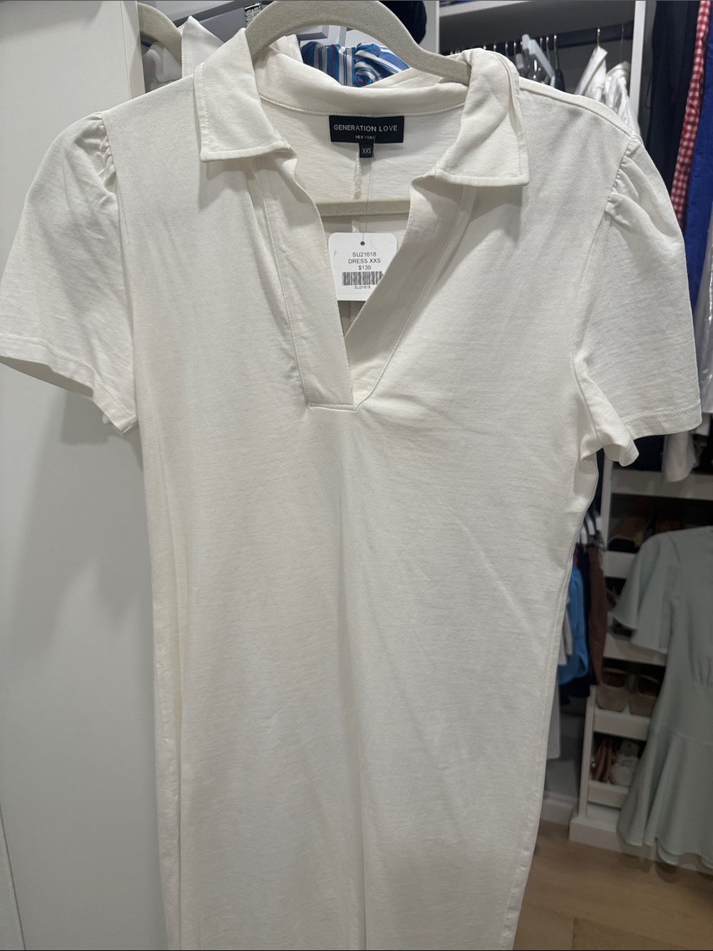 Generation Love White Polo-Style Short Sleeve Shirt